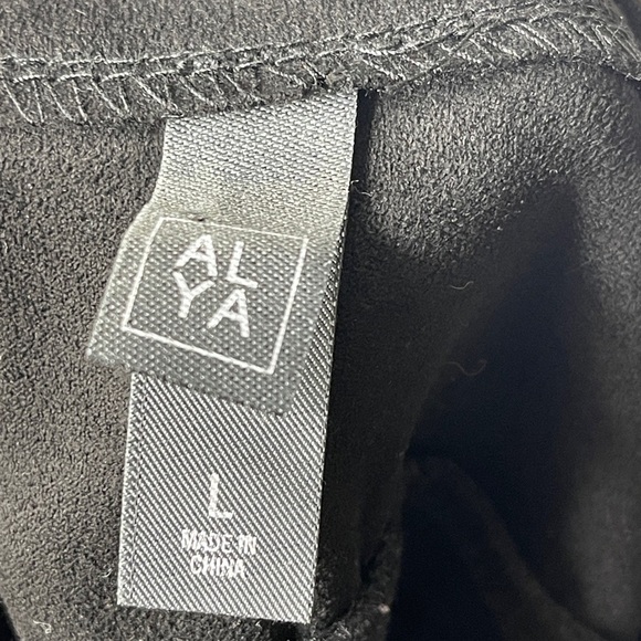 Alya Black Fringe Faux Suede Mini Skirt Size Large Western Style Cowgirl - Picture 7 of 8